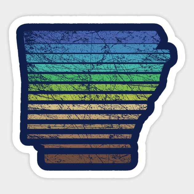 Arkansas - Blurred Horizon Line Sticker by rt-shirts